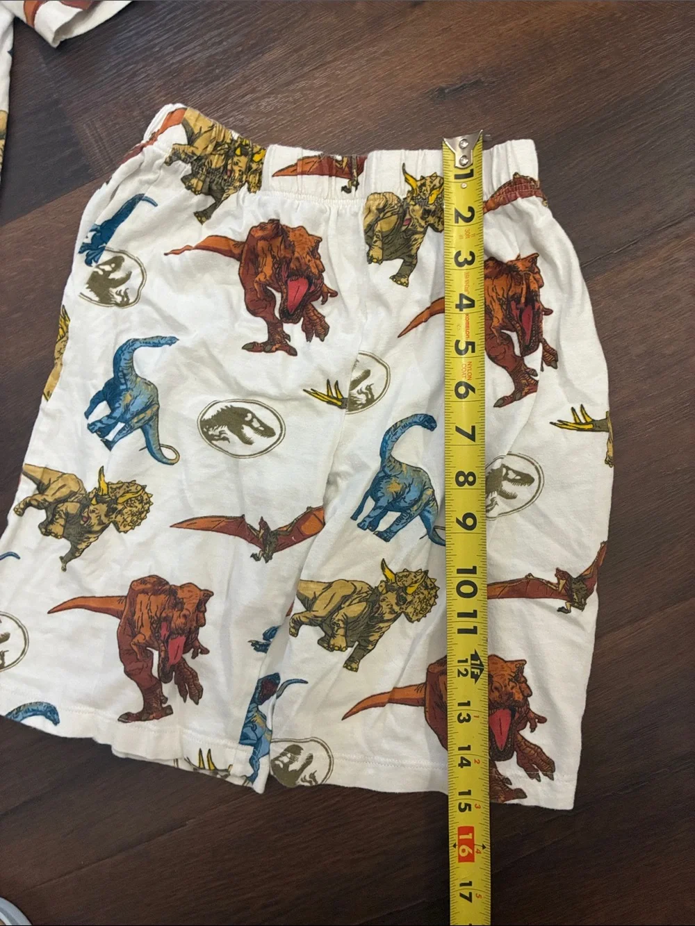 Jurassic World 2 Piece Dinosaur Shirt & Shorts Set Sz 10-12 100% Cotton